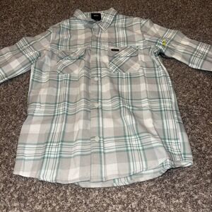 RCVA Boys Kids Flannel Large Button Up Collar Shirt